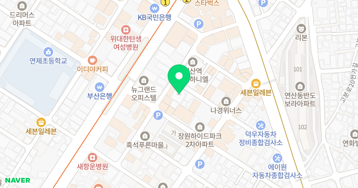 연산오피스텔 위치 지도 - 부산광역시 연제구 월드컵대로99번길 37