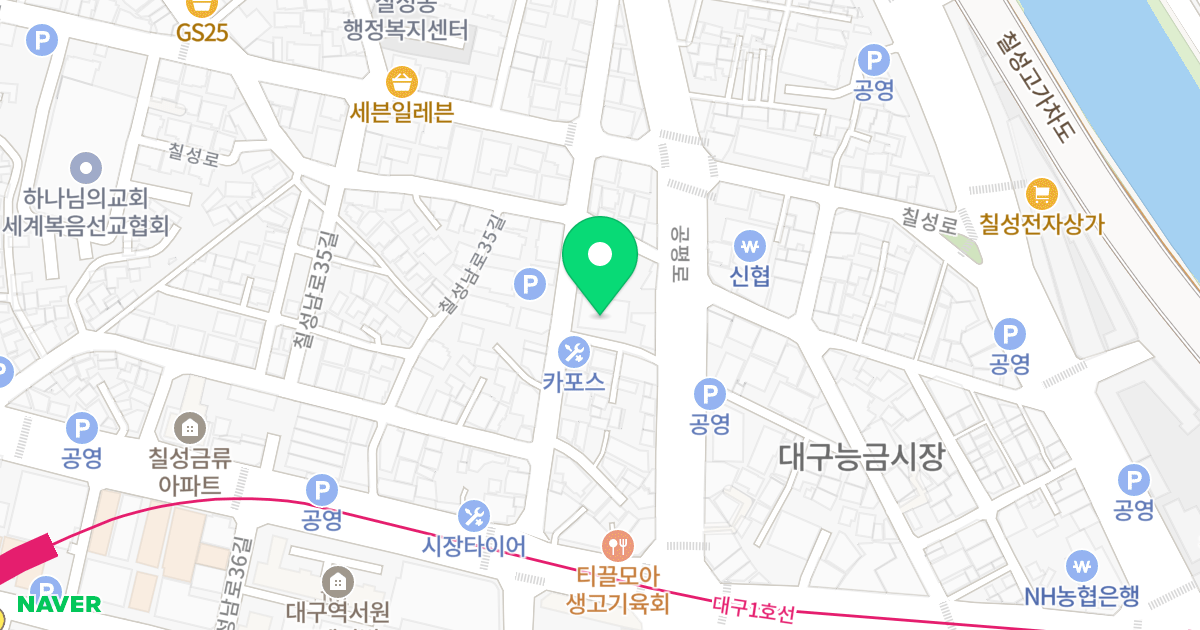 (550-1) 위치 지도 - 대구광역시 북구 칠성남로37길 22