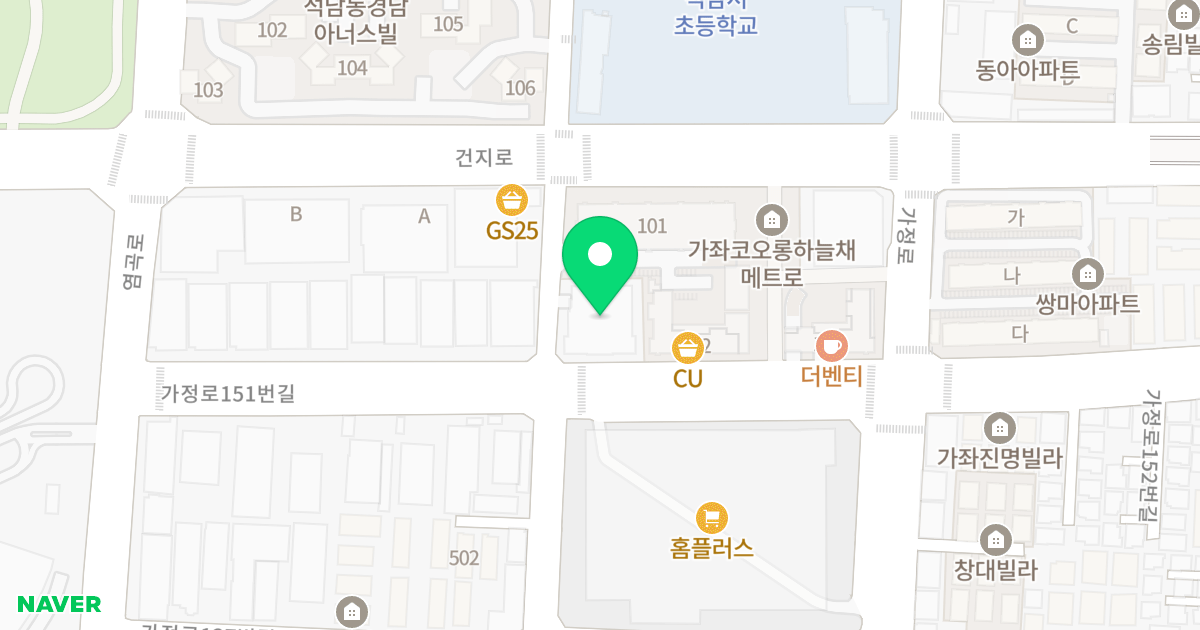 해담빌 위치 지도 - 인천광역시 서구
