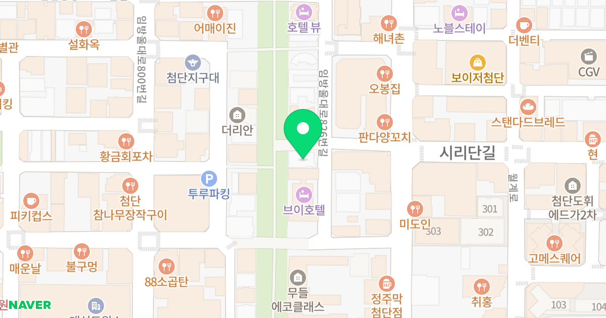 베네시티 위치 지도 - 광주광역시 광산구 임방울대로826번길 60-15