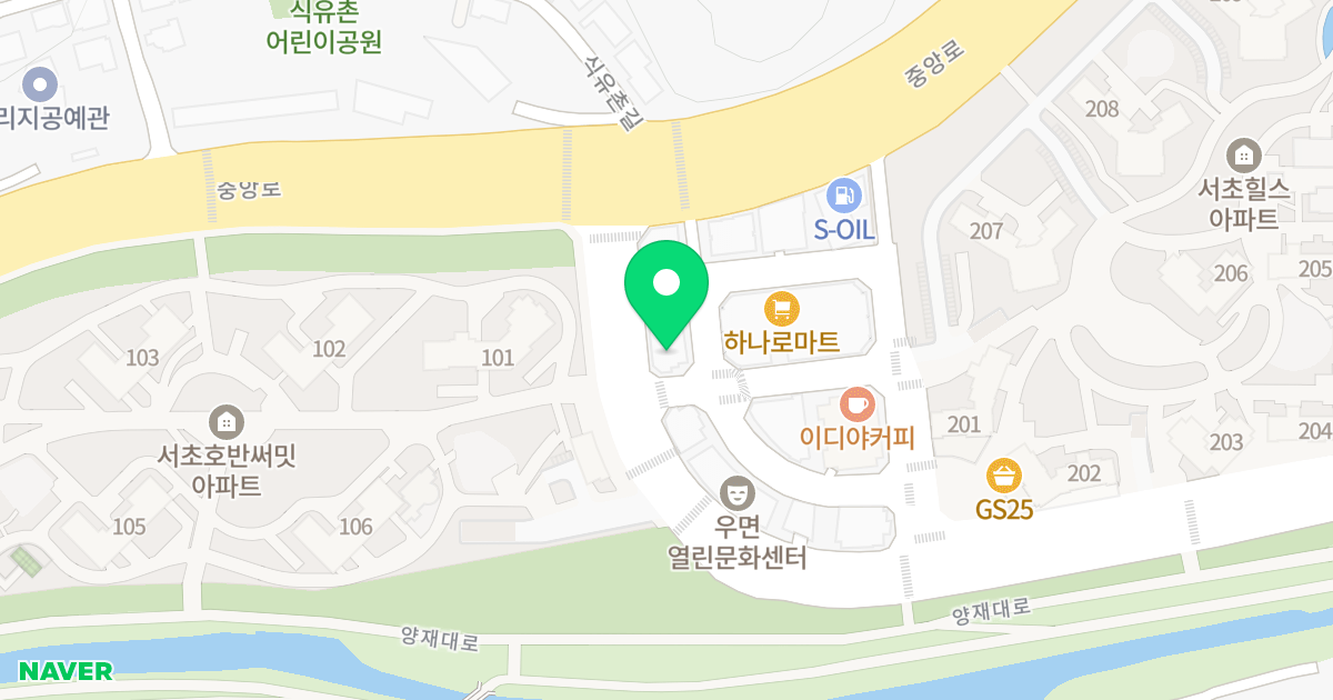 서초 디벨리움 오피스텔 위치 지도 - 서울특별시 서초구