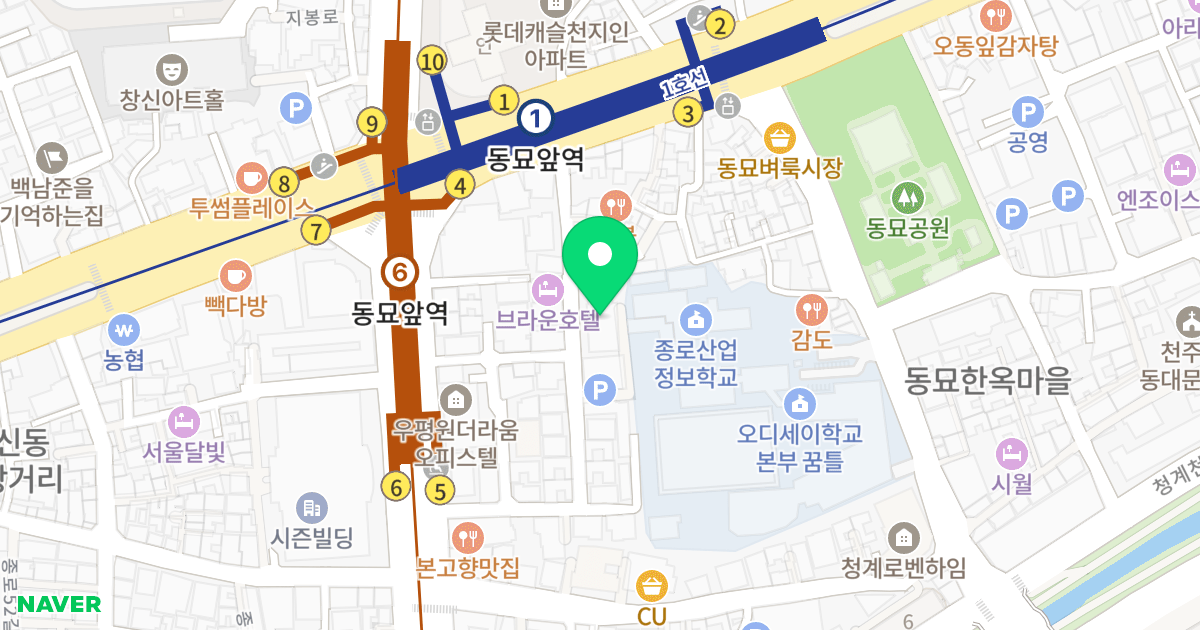 삼전솔하임2차 위치 지도 - 서울특별시 종로구 종로58가길 27