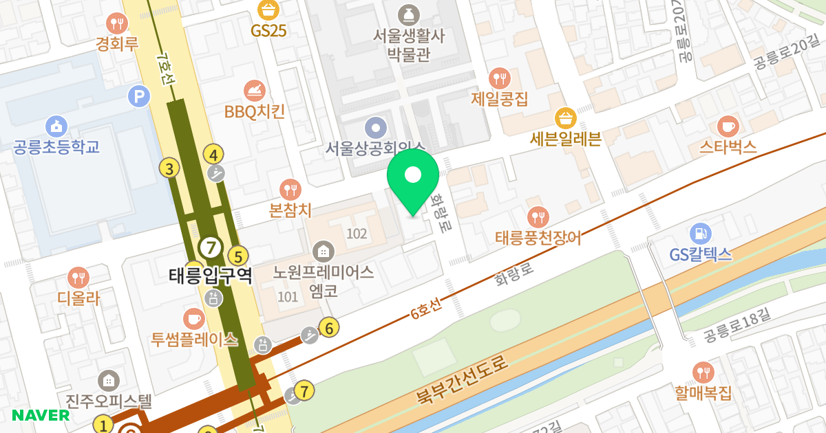 로우폴리스 위치 지도 - 서울특별시 노원구 화랑로 449-7