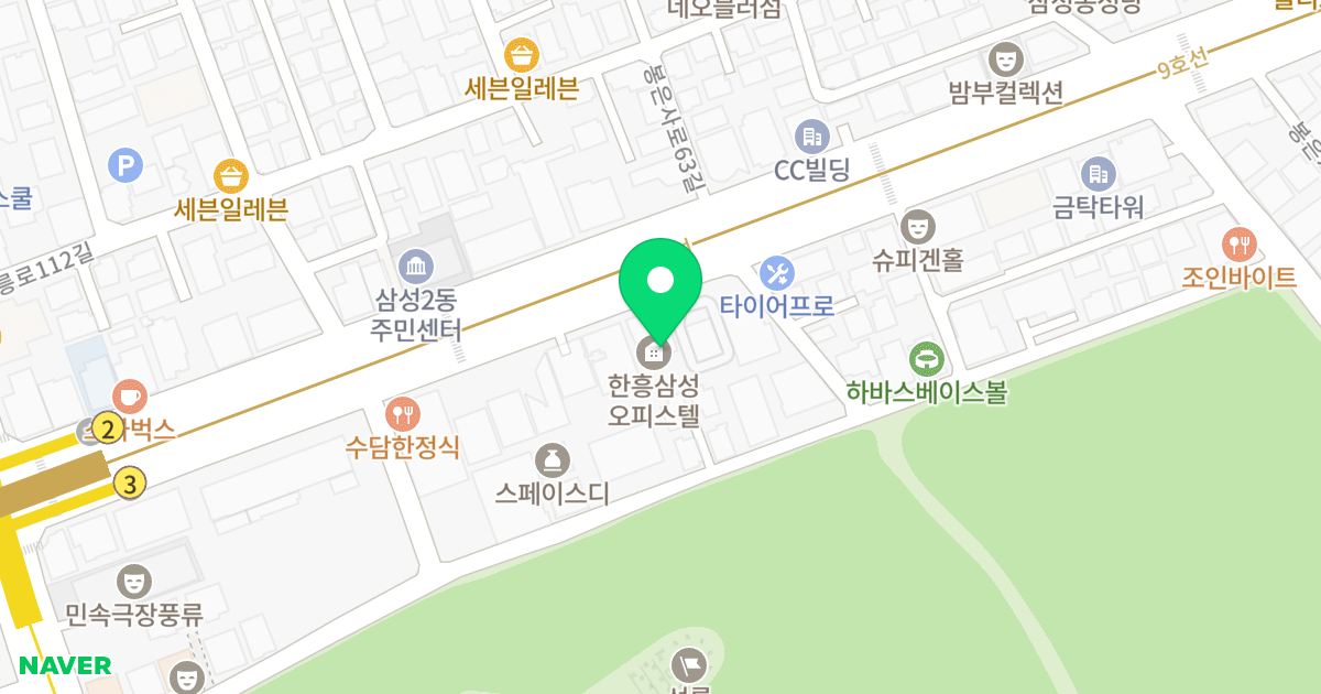한흥 삼성오피스텔 위치 지도 - 서울특별시 강남구