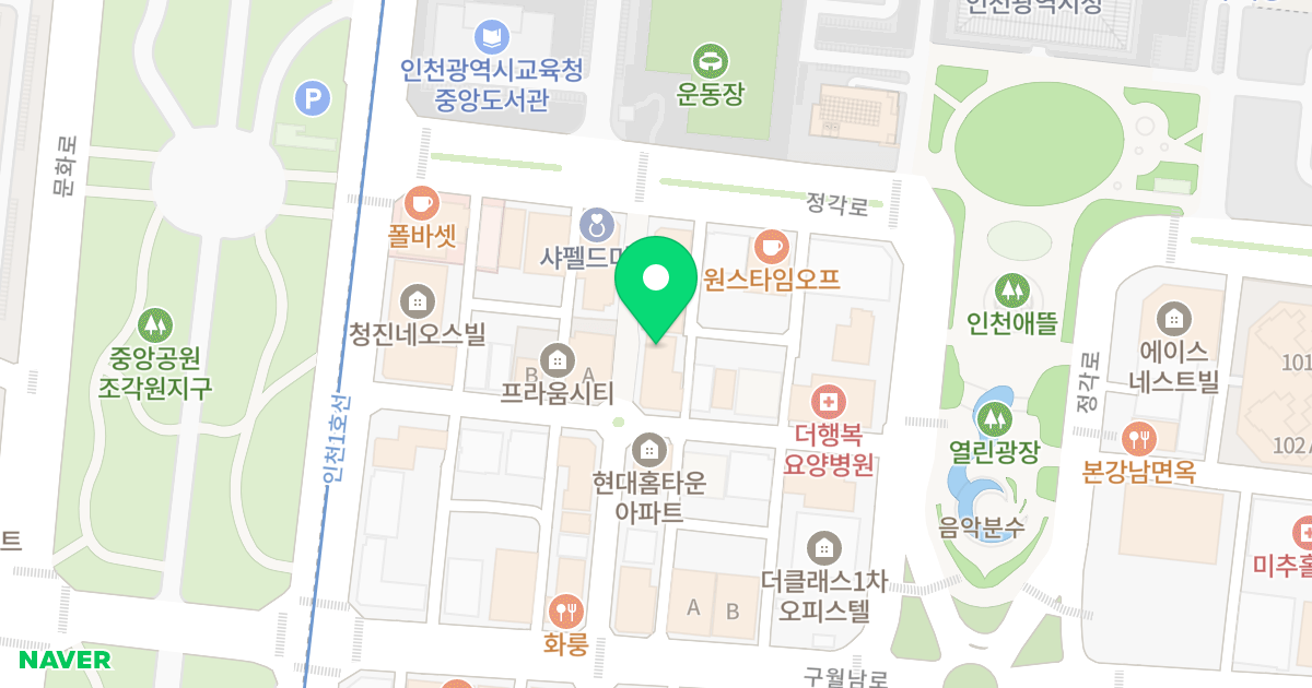 (1136-3) 위치 지도 - 인천광역시 남동구