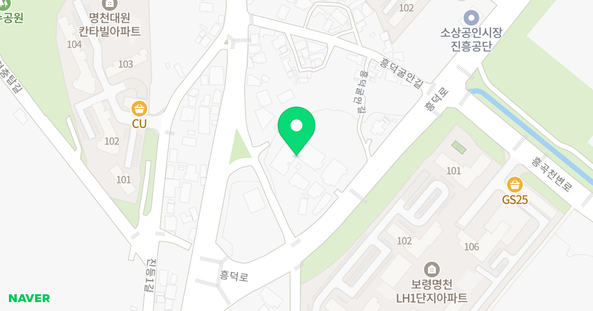 보령평안채 위치 지도 - 충청남도 보령시 진등2길 11