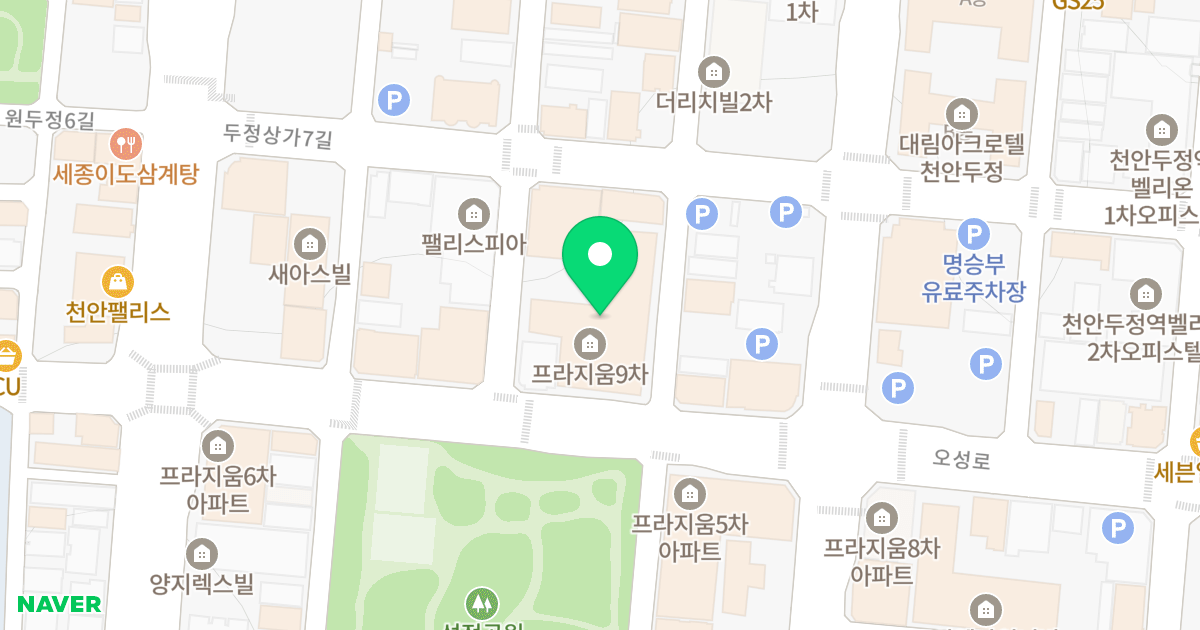 프라지움9차 위치 지도 - 충청남도 천안시 서북구