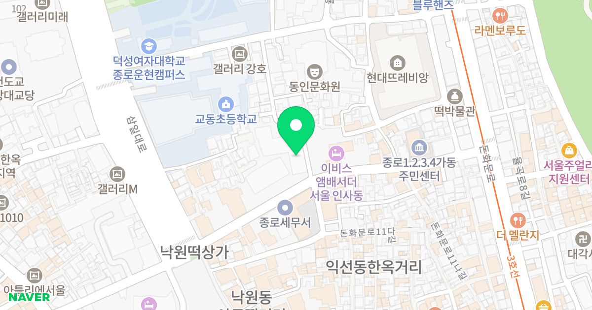 BIZ-WELL 종로 오피스텔 위치 지도 - 서울특별시 서울특별시 종로구 익선동 34