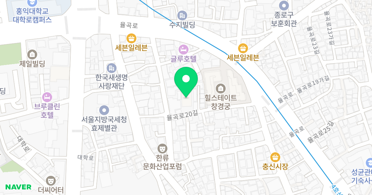 CS타워 위치 지도 - 서울특별시 서울특별시 종로구 충신동 62-2