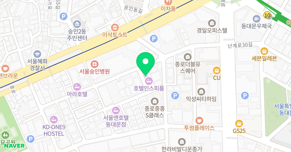 아폴리움 오피스텔 위치 지도 - 서울특별시 서울특별시 종로구 숭인동 201-7