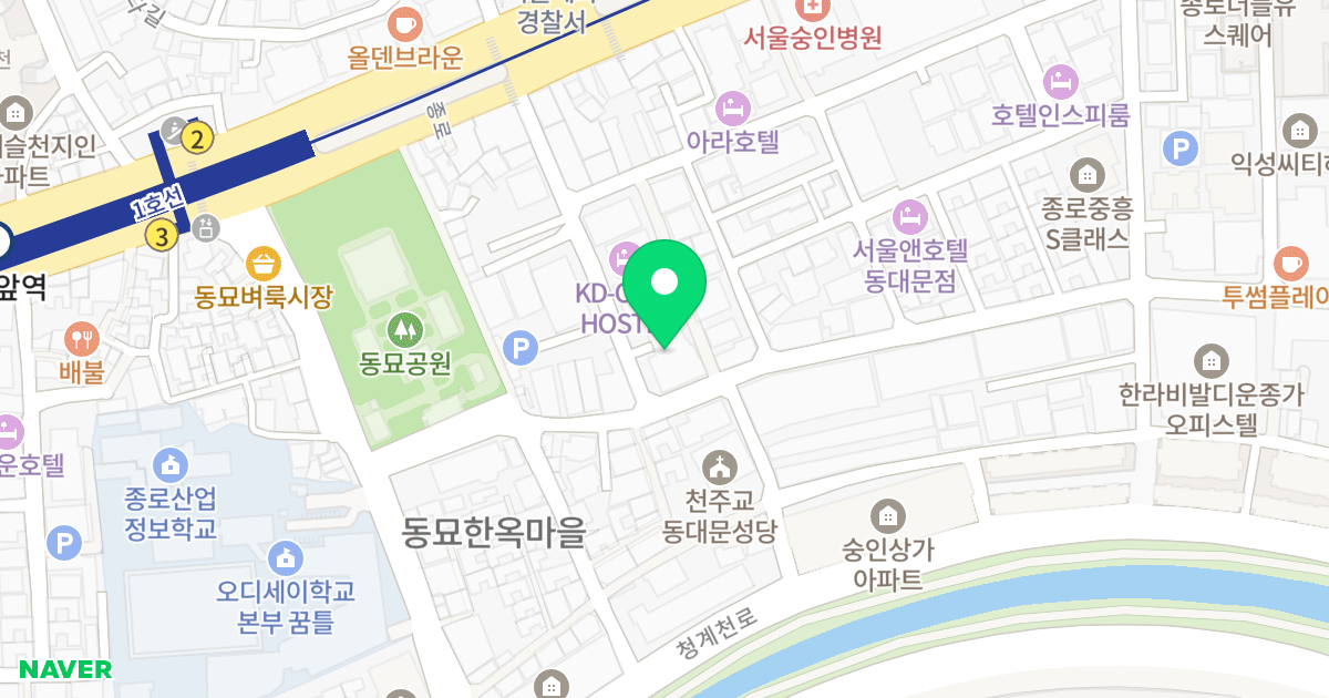 블루카운티 숭인Ⅰ 위치 지도 - 서울특별시 서울특별시 종로구 숭인동 217-16