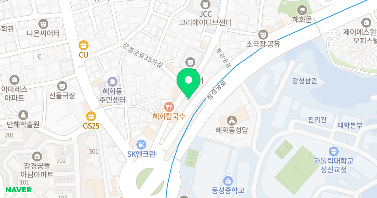 엘루체 위치 지도 - 서울특별시 서울특별시 종로구 혜화동 64-1