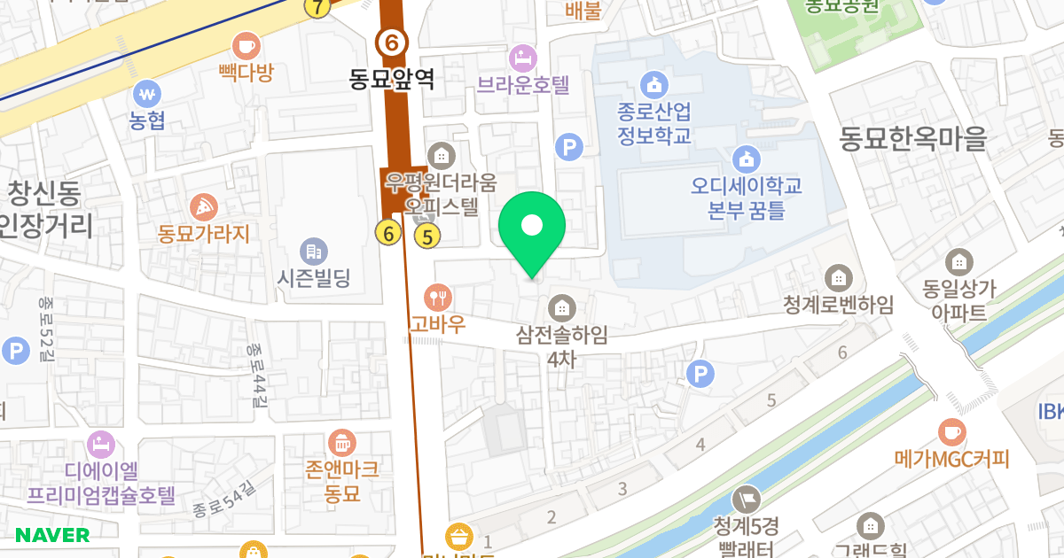 헤스티아 위치 지도 - 서울특별시 서울특별시 종로구 숭인동 317-48