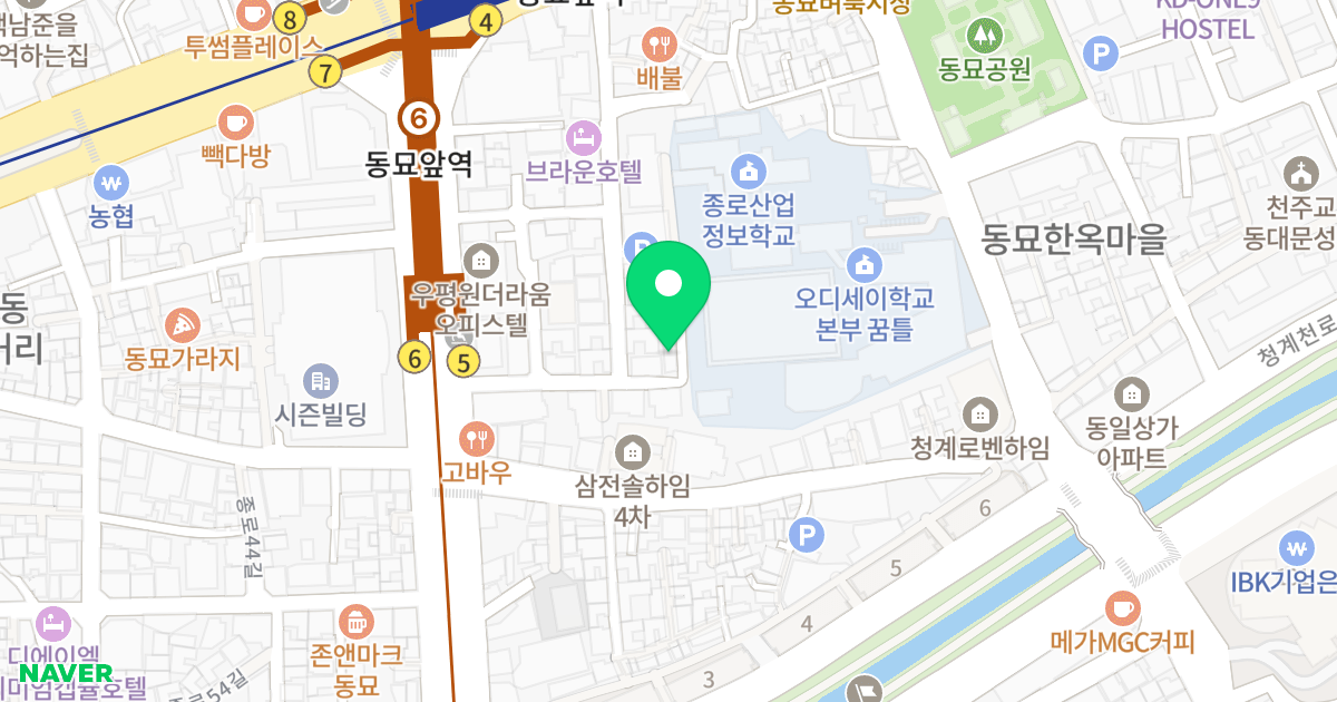 동대문 아이리스 위치 지도 - 서울특별시 서울특별시 종로구 숭인동 317-58