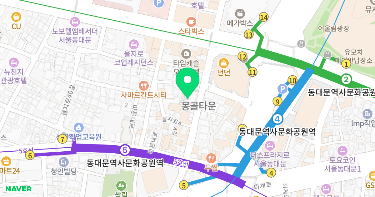 동대문D플레이스 위치 지도 - 서울특별시 서울특별시 중구 광희동1가 145-2