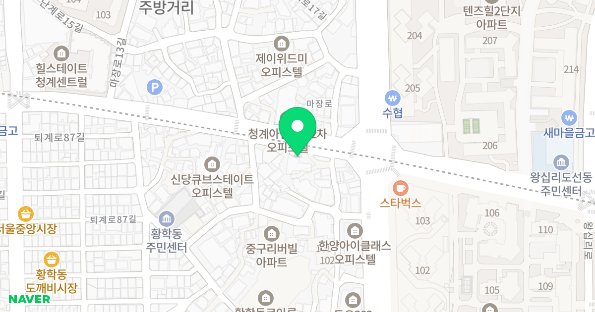 메트하임 신당역 오피스텔 위치 지도 - 서울특별시 서울특별시 중구 황학동 1074-2