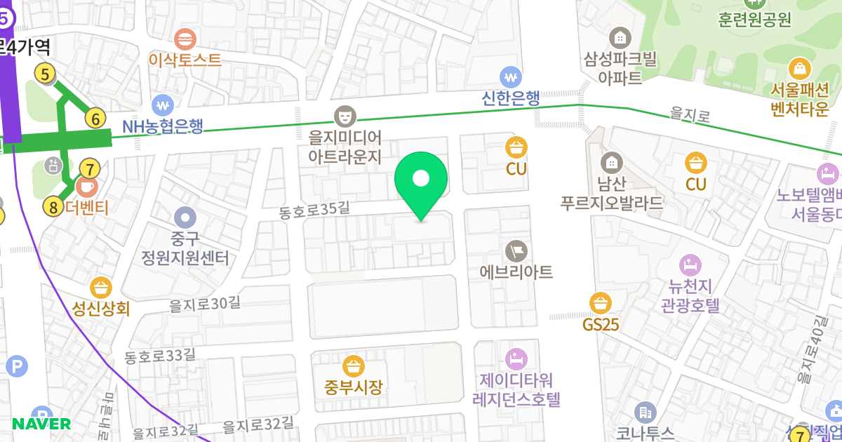을지로5가  오피스텔 신축공사 위치 지도 - 서울특별시 서울특별시 중구 을지로5가 272-17