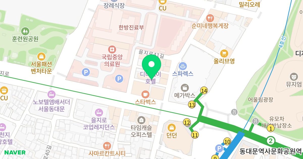 더 스텔라 팰리스 위치 지도 - 서울특별시 서울특별시 중구 을지로6가 18-63