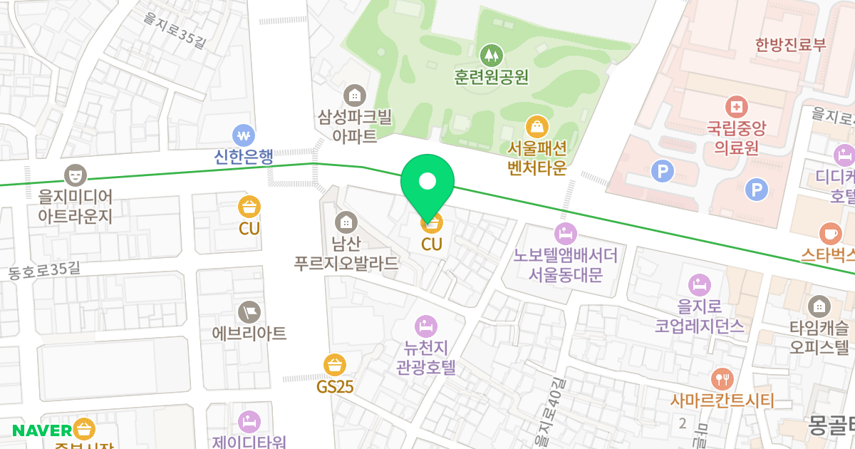 대성을지로오피스텔 위치 지도 - 서울특별시 서울특별시 중구 을지로5가 77-2