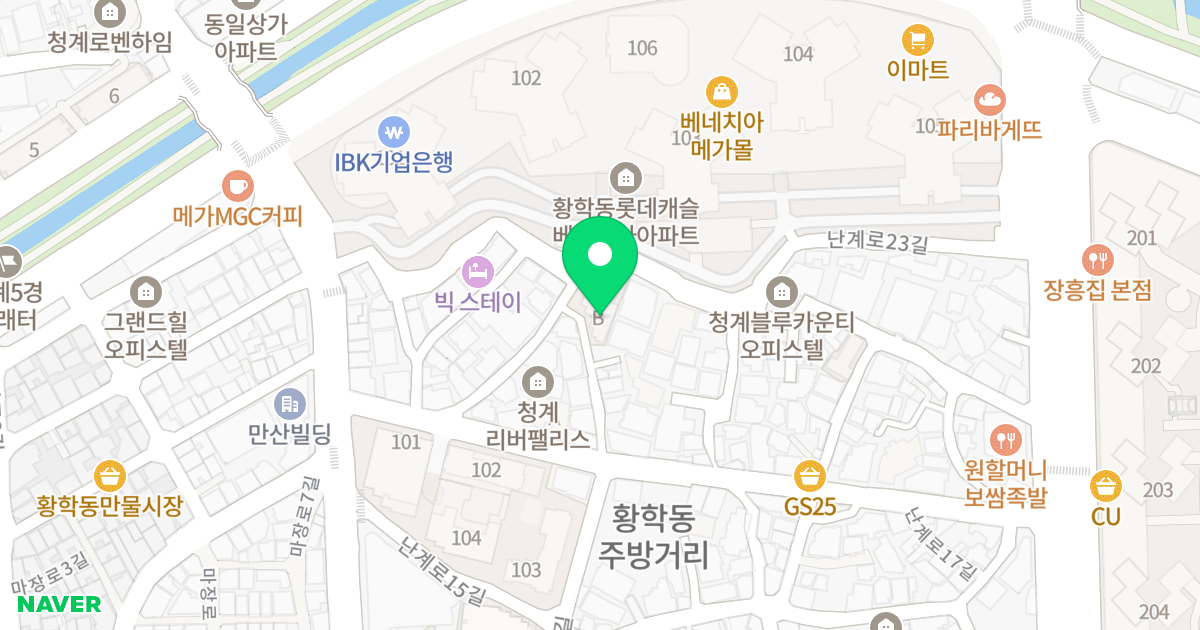 다올 노블리움 B동 위치 지도 - 서울특별시 서울특별시 중구 황학동 1744-1
