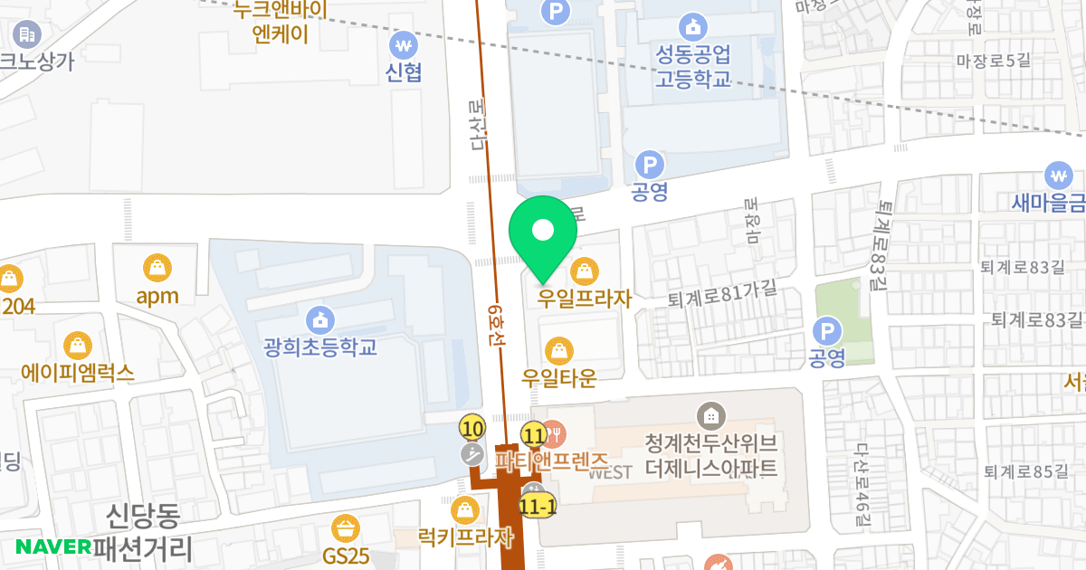 동대문솔하임 위치 지도 - 서울특별시 서울특별시 중구 흥인동 8