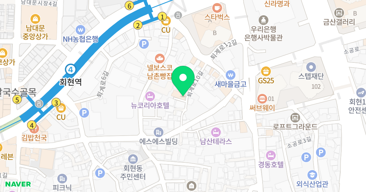 어반하임 위치 지도 - 서울특별시 서울특별시 중구 회현동1가 88-3