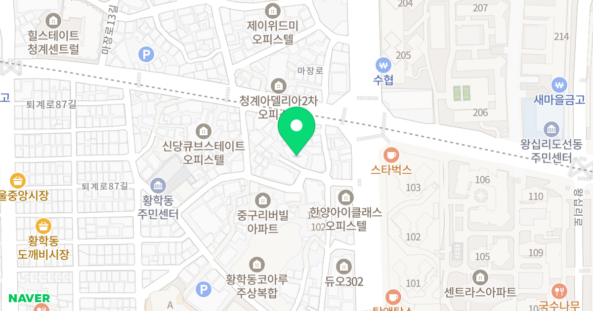 (1079) 위치 지도 - 서울특별시 서울특별시 중구 황학동 1079