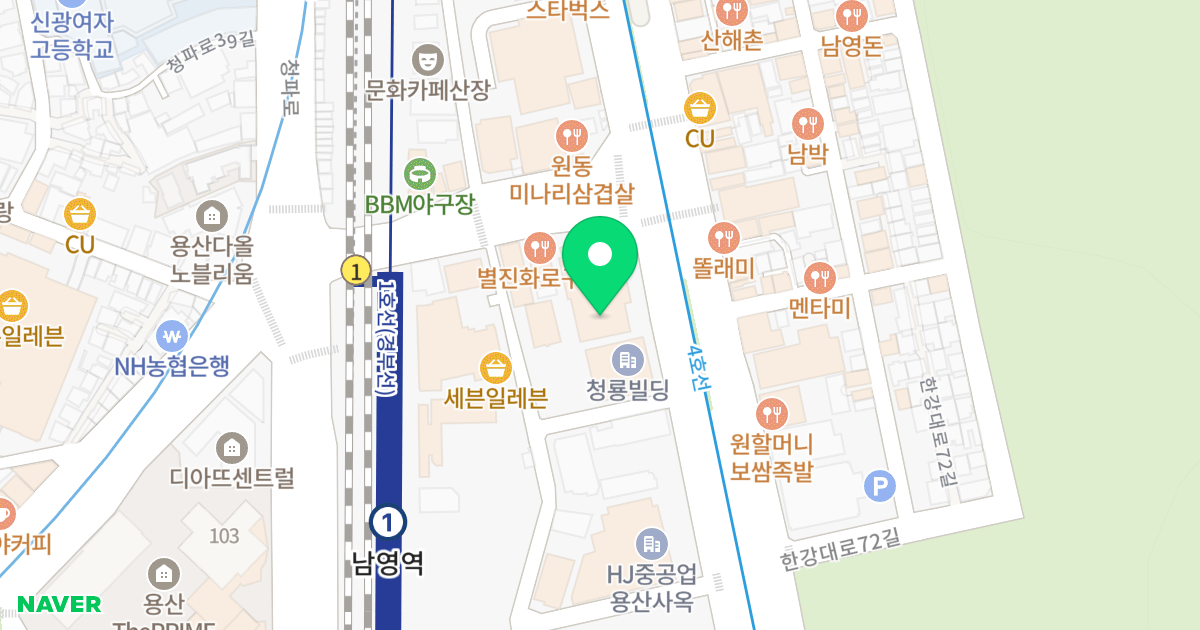 갈월동 에이트리움 위치 지도 - 서울특별시 서울특별시 용산구 갈월동 101-49