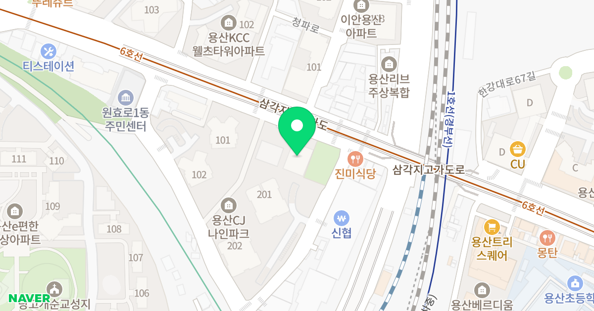 프라임펠리스 위치 지도 - 서울특별시 서울특별시 용산구 문배동 24-8