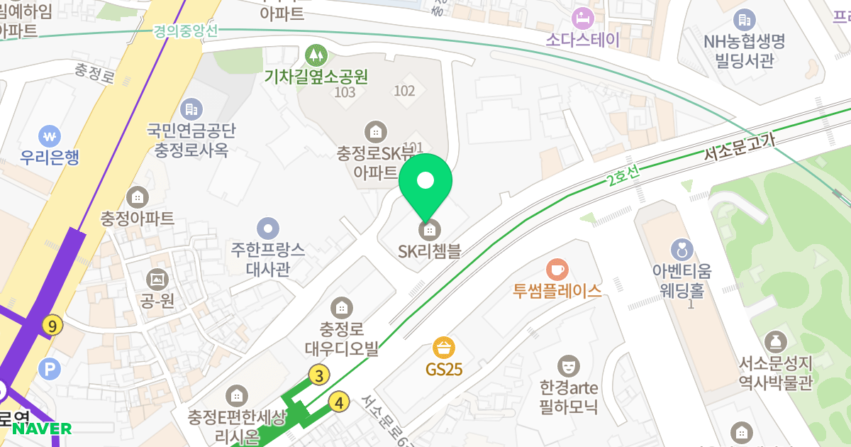 SK리쳄블 위치 지도 - 서울특별시 서대문구 서소문로 45