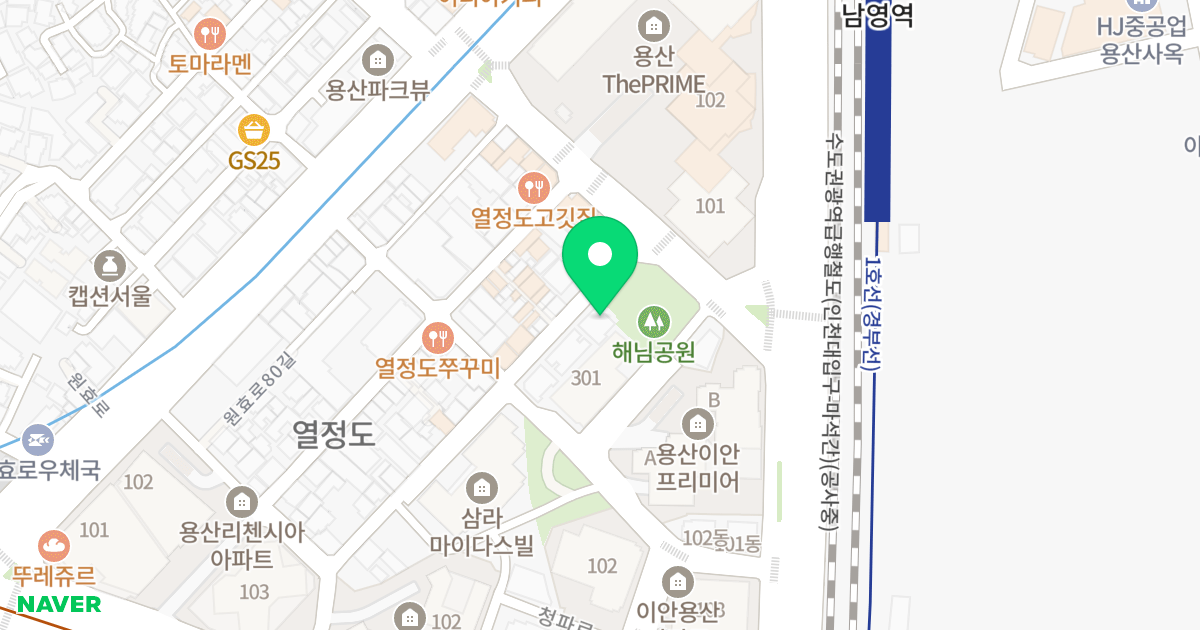 오피스텔 채원 위치 지도 - 서울특별시 서울특별시 용산구 원효로1가 119-13