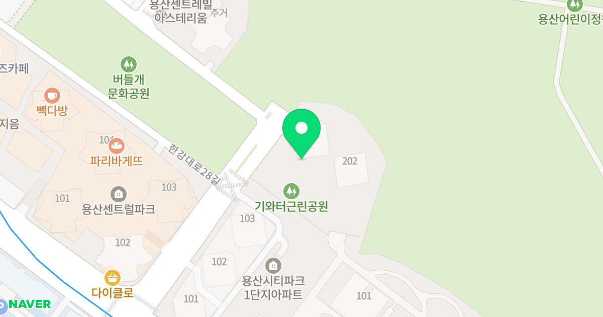 용산 시티파크 위치 지도 - 서울특별시 서울특별시 용산구 한강로3가 63-387