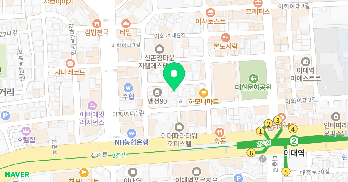 이화스테이 위치 지도 - 서울특별시 서대문구