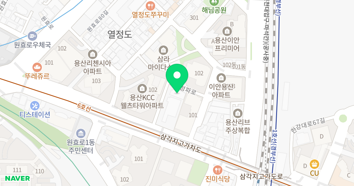 G&P 용산파크 위치 지도 - 서울특별시 서울특별시 용산구 문배동 11-34