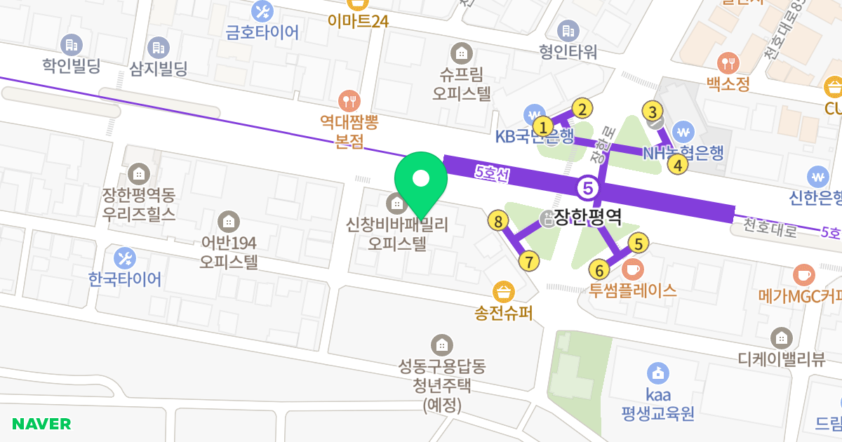 신창비바패밀리 위치 지도 - 서울특별시 서울특별시 성동구 용답동 232-1