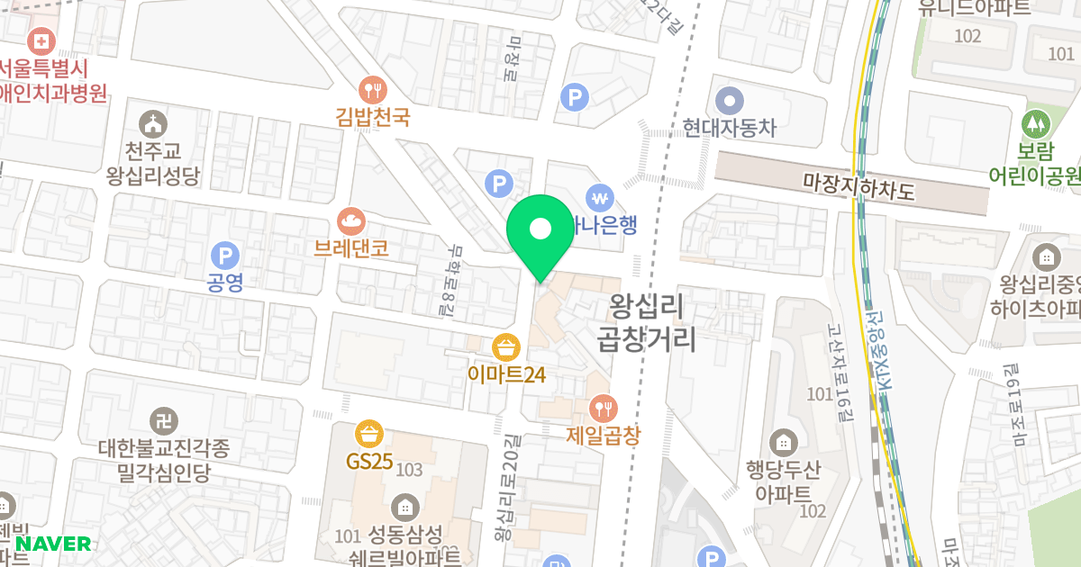 비앤리베스텔 위치 지도 - 서울특별시 서울특별시 성동구 홍익동 146-1