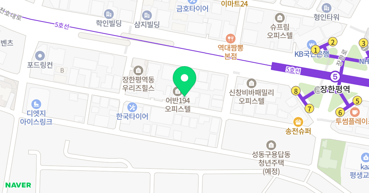 어반 오피스텔 위치 지도 - 서울특별시 서울특별시 성동구 용답동 229-10