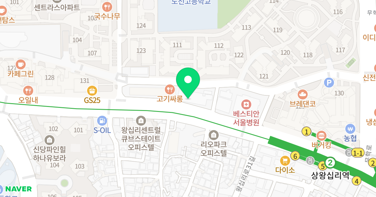 노블리안 위치 지도 - 서울특별시 서울특별시 성동구 상왕십리동 750