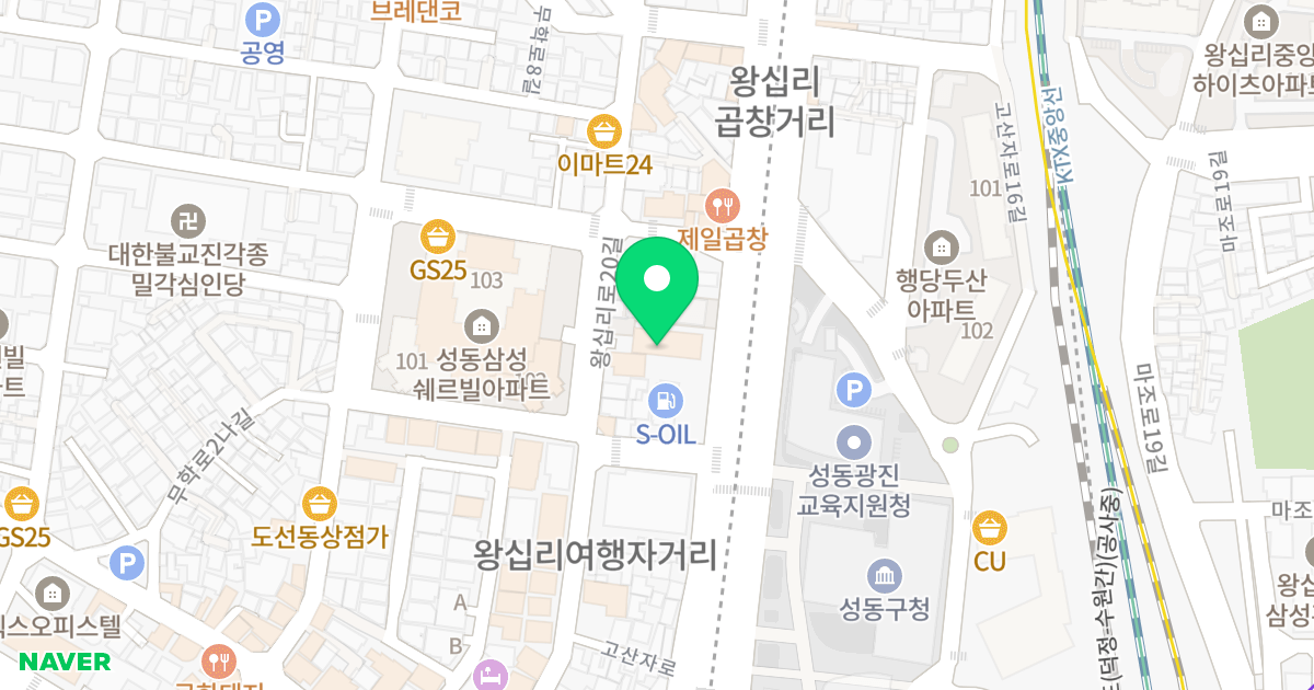 TOWER 275 위치 지도 - 서울특별시 서울특별시 성동구 도선동 2-1