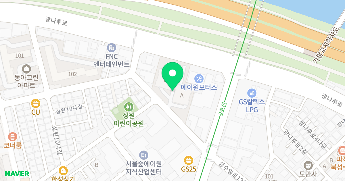 이에스에이리버하우스 위치 지도 - 서울특별시 서울특별시 성동구 성수동1가 13-12