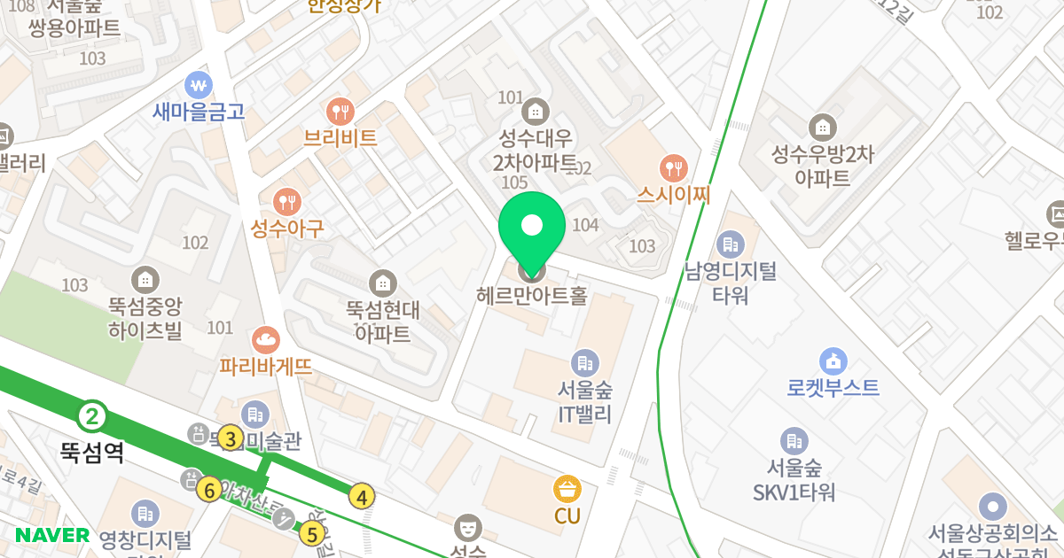 청호 서울숲 뜨레피움 오피스텔 위치 지도 - 서울특별시 서울특별시 성동구 성수동1가 13-163