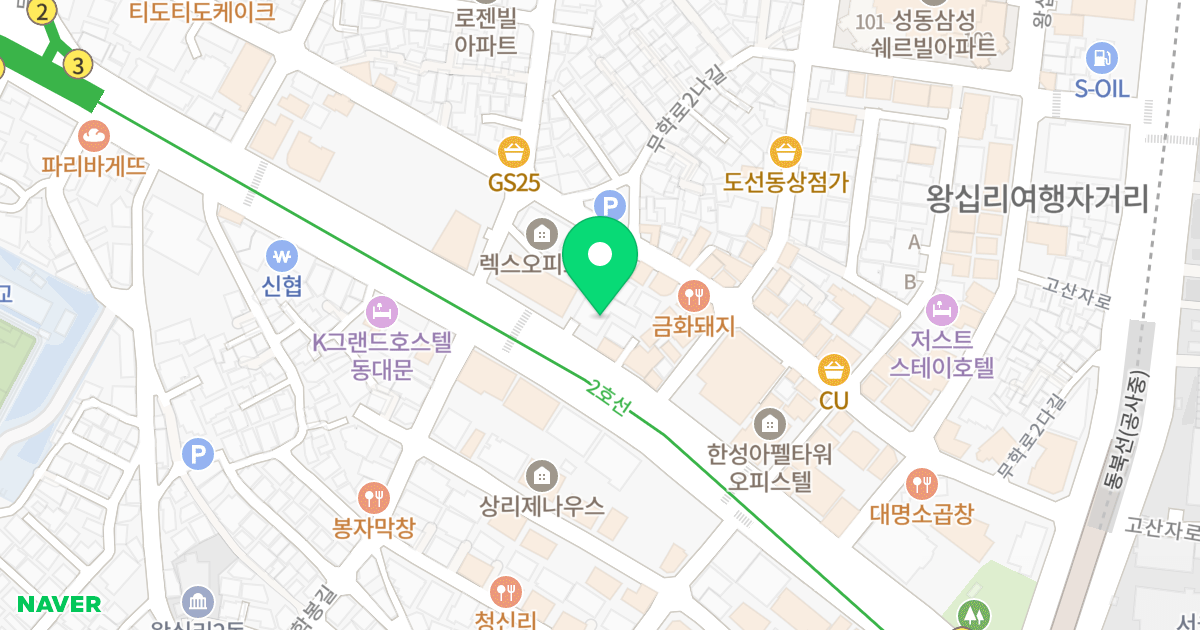 성동 트레비스타 오피스텔 위치 지도 - 서울특별시 서울특별시 성동구 도선동 256-5