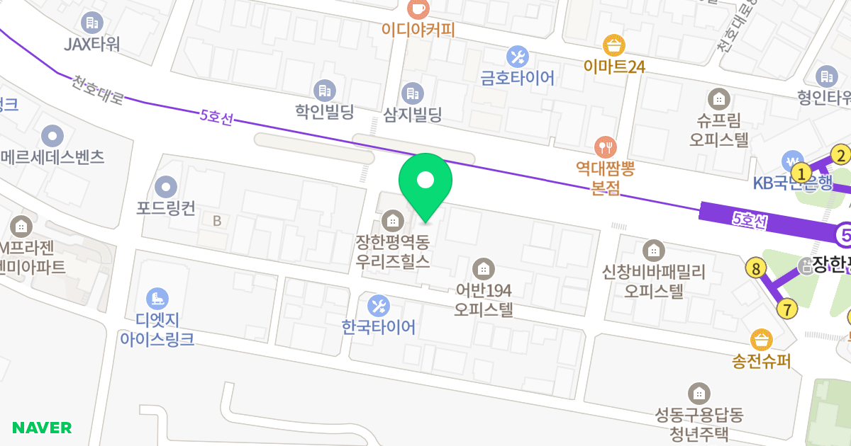 k-타워 위치 지도 - 서울특별시 서울특별시 성동구 용답동 229-2