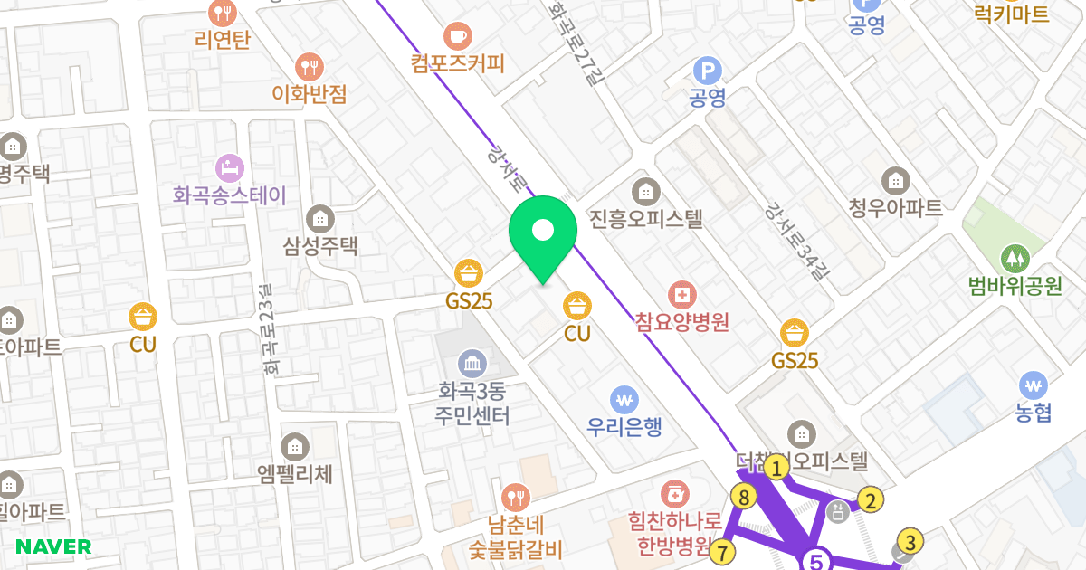 경동엠파이어시티 101동 위치 지도 - 서울특별시 강서구 강서로 187