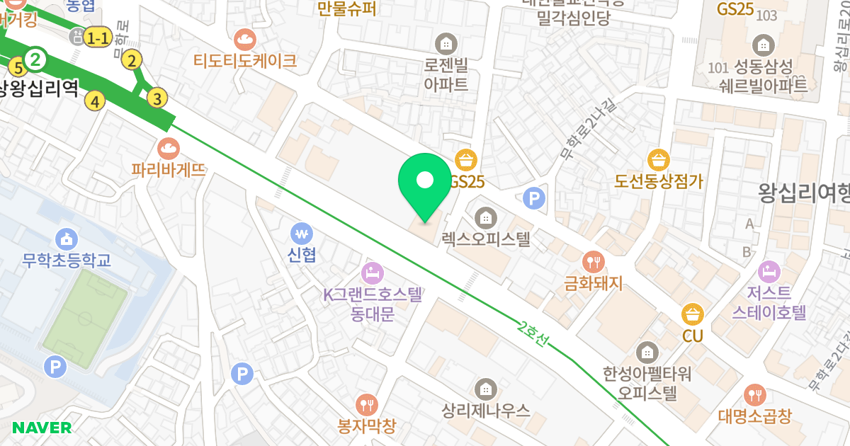 위너스 오피스텔 위치 지도 - 서울특별시 서울특별시 성동구 도선동 285-1