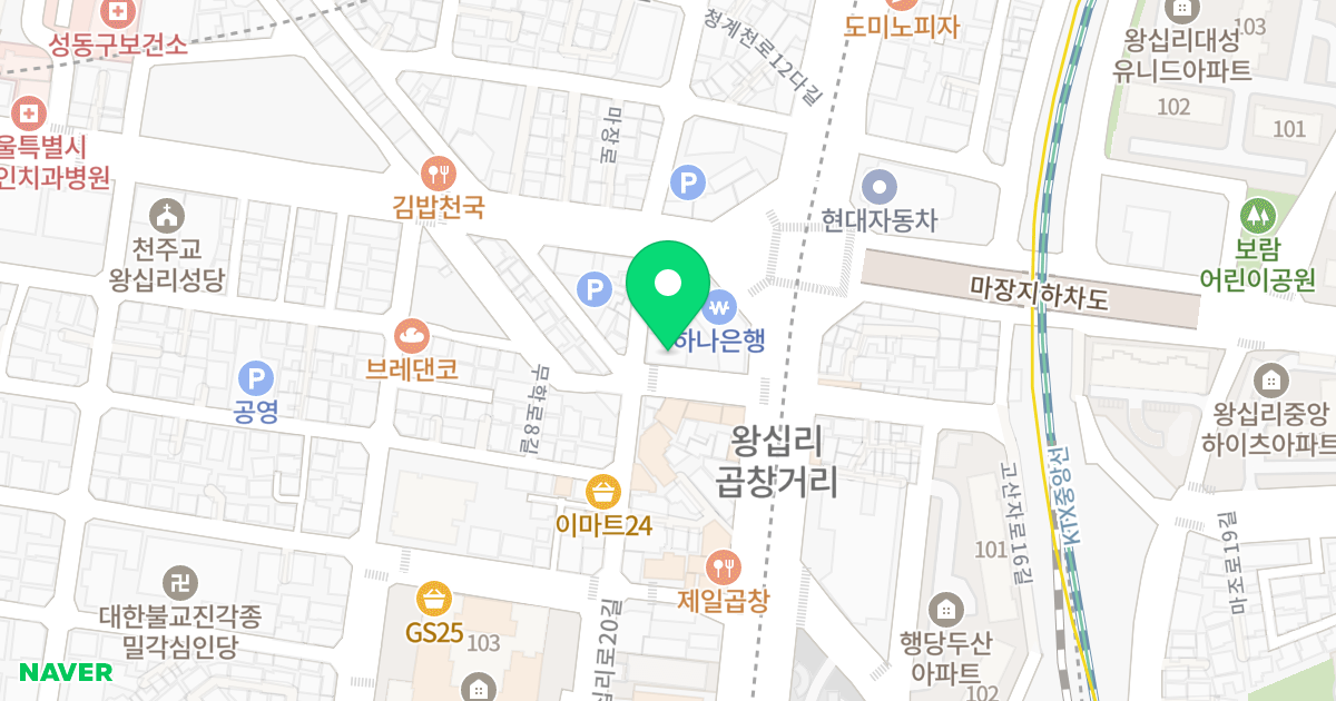 뉴센트빌 위치 지도 - 서울특별시 서울특별시 성동구 홍익동 125-1