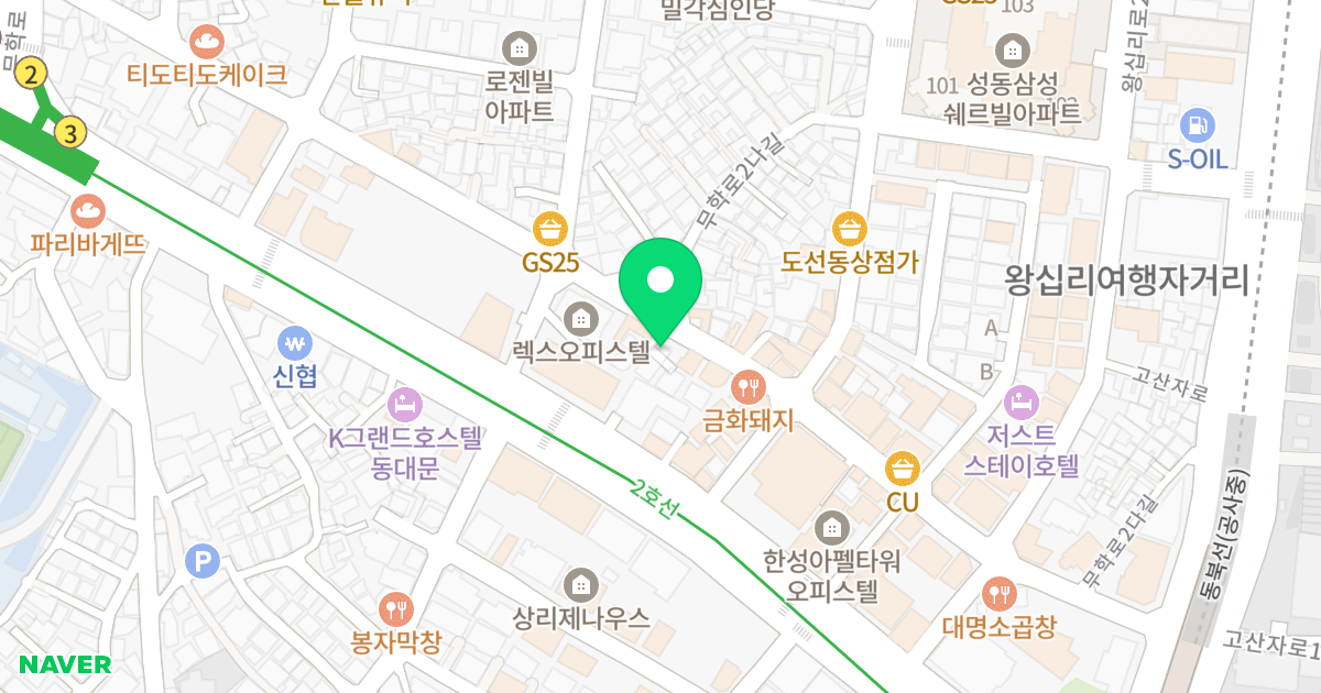 J&J빌딩 위치 지도 - 서울특별시 서울특별시 성동구 도선동 276