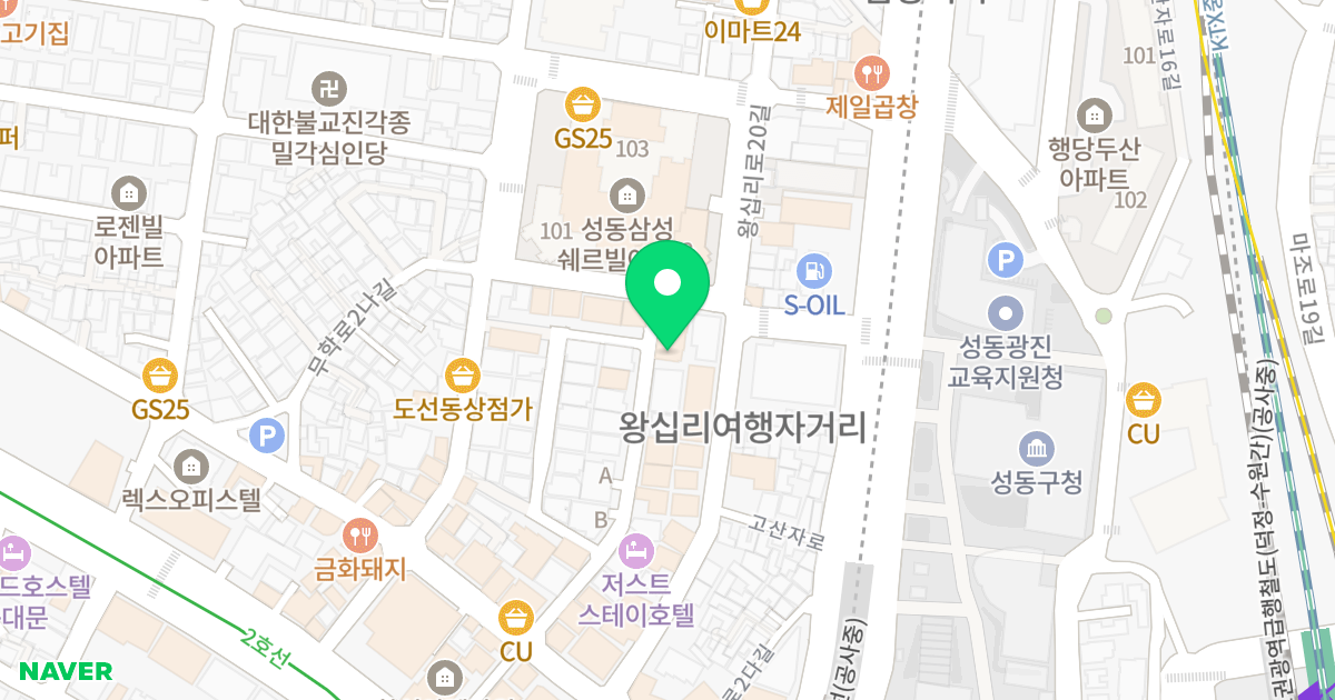 소미골드라인 위치 지도 - 서울특별시 서울특별시 성동구 도선동 101