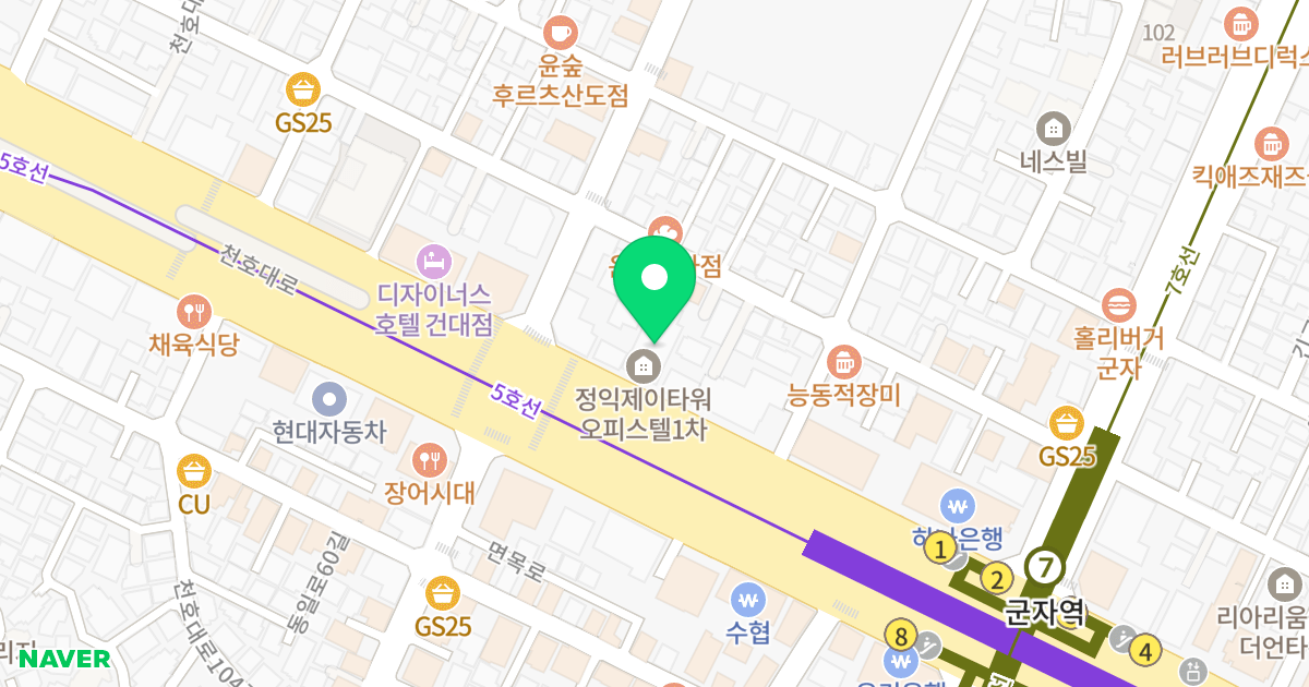 정익제이타워1차 위치 지도 - 서울특별시 서울특별시 광진구 중곡동 639-4