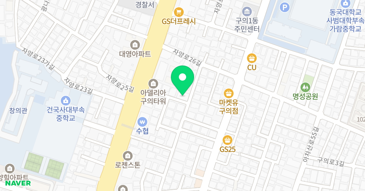 롯데홈타워빌 위치 지도 - 서울특별시 서울특별시 광진구 구의동 251-16